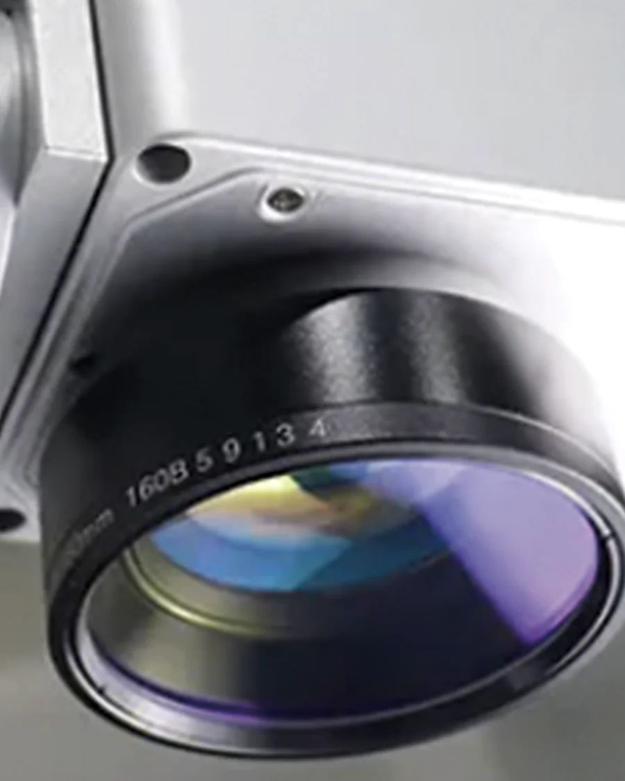 F-theta scanning lens of a fiber laser marking head